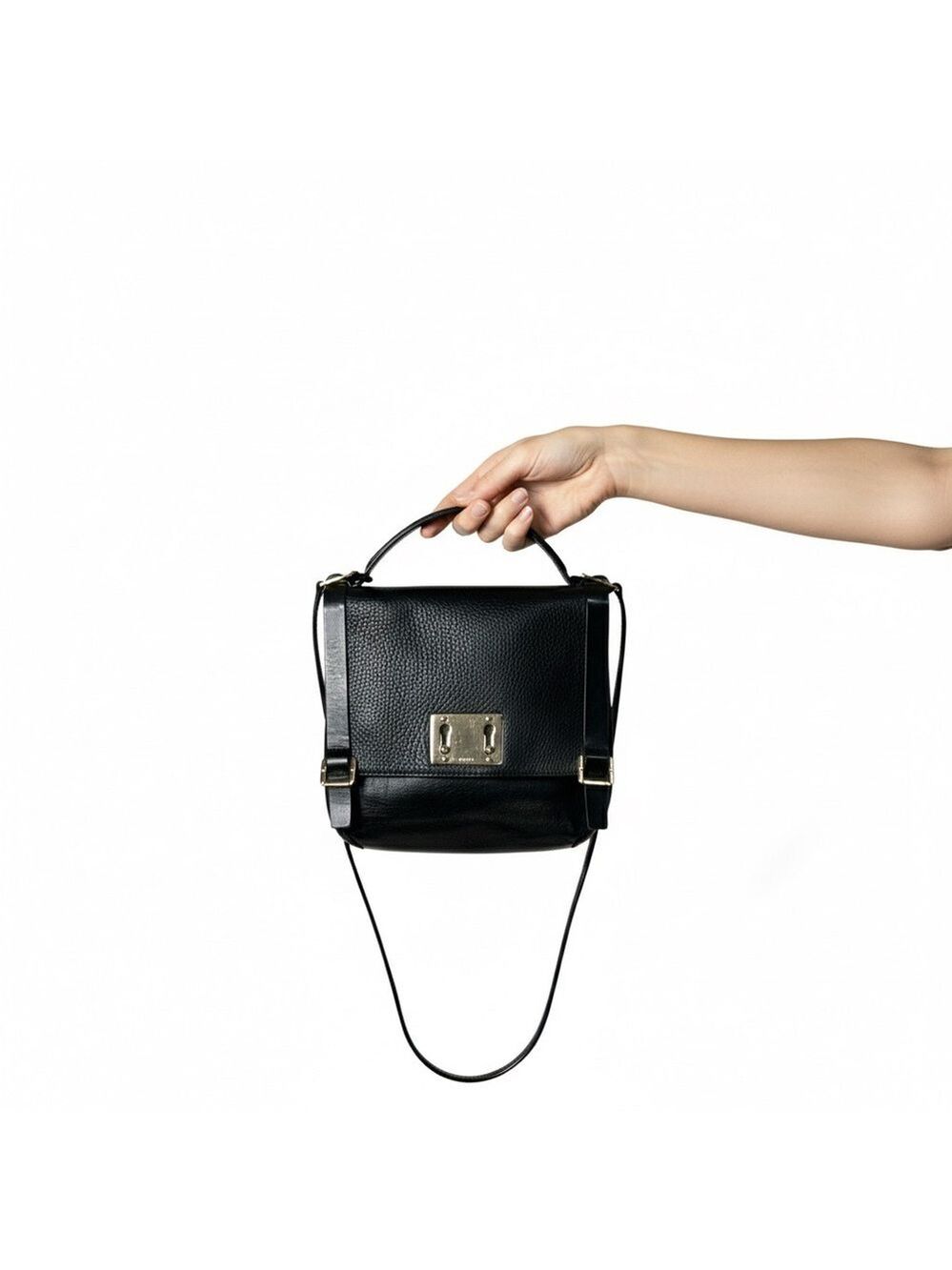 FURLA Genuine Leather Black Crossbody / Handbag